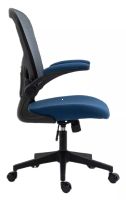Kancelárska stolička Q-333, poťah: látka modrá/sieťovina sivá - ilustračný obrázok Kancelárska stolička Q-333, poťah: látka modrá/sieťovina sivá - ilustračný obrázok