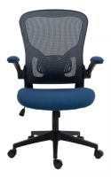 Kancelárska stolička Q-333, poťah: látka modrá/sieťovina sivá - ilustračný obrázok Kancelárska stolička Q-333, poťah: látka modrá/sieťovina sivá - ilustračný obrázok