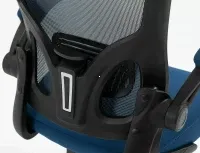 Kancelárska stolička Q-333, poťah: látka modrá/sieťovina sivá - ilustračný obrázok Kancelárska stolička Q-333, poťah: látka modrá/sieťovina sivá - ilustračný obrázok