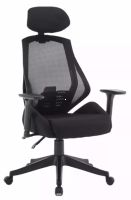 Kancel�rska stoli�ka Q-406M, po�ah: l�tka �ierna/sie�ovina �ierna - ilustra�n� obr�zok