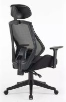 Kancel�rska stoli�ka Q-406M, po�ah: l�tka �ierna/sie�ovina �ierna - ilustra�n� obr�zok