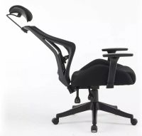 Kancel�rska stoli�ka Q-406M, po�ah: l�tka �ierna/sie�ovina �ierna - ilustra�n� obr�zok