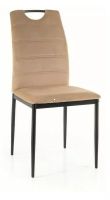 Stolička RIP VELVET, poťah: látka BLUVEL 28 béžová/kov - čierna mat. - ilustračný obrázok Stolička RIP VELVET, poťah: látka BLUVEL 28 béžová/kov - čierna mat. - ilustračný obrázok