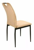 Stolička RIP VELVET, poťah: látka BLUVEL 28 béžová/kov - čierna mat. - ilustračný obrázok Stolička RIP VELVET, poťah: látka BLUVEL 28 béžová/kov - čierna mat. - ilustračný obrázok