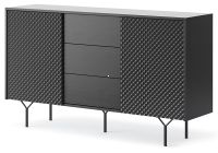 komoda REVERS RE03 144 2D3S, farba: ierny grafit