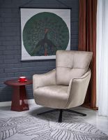 Kreslo SCAMPI, po�ah: l�tka HAVANA 39 cappuccino/kov s povrchovou �pravou - �ierna - ilustra�n� obr�zok