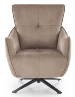 Kreslo SCAMPI, po�ah: l�tka HAVANA 39 cappuccino/kov s povrchovou �pravou - �ierna - ilustra�n� obr�zok