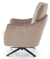 Kreslo SCAMPI, po�ah: l�tka HAVANA 39 cappuccino/kov s povrchovou �pravou - �ierna - ilustra�n� obr�zok