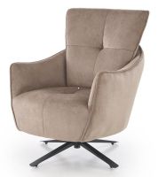 Kreslo SCAMPI, po�ah: l�tka HAVANA 39 cappuccino/kov s povrchovou �pravou - �ierna - ilustra�n� obr�zok