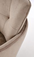 Kreslo SCAMPI, po�ah: l�tka HAVANA 39 cappuccino/kov s povrchovou �pravou - �ierna - ilustra�n� obr�zok