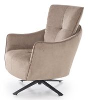 Kreslo SCAMPI, po�ah: l�tka HAVANA 39 cappuccino/kov s povrchovou �pravou - �ierna - ilustra�n� obr�zok