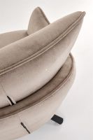 Kreslo SCAMPI, po�ah: l�tka HAVANA 39 cappuccino/kov s povrchovou �pravou - �ierna - ilustra�n� obr�zok