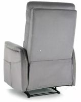 Relaxa�n� kreslo SOLON VELVET M, po�ah: l�tka BLUVEL 14 siv� - ilustra�n� obr�zok