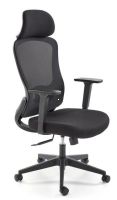 Kancel�rske kreslo SONAR, po�ah: l�tka membr�nov� �ierna/sie�ovina �ierna/plast - ilustra�n� obr�zok