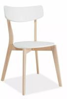 Stolička MOSSO, biela/dub bielený - ilustračný obrázok Stolička MOSSO, biela/dub bielený - ilustračný obrázok