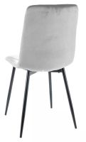 Stolička TOM VELVET, poťah: látka BLUVEL 03 svetlá sivá/kov - čierna mat.- ilustračný obrázok Stolička TOM VELVET, poťah: látka BLUVEL 03 svetlá sivá/kov - čierna mat.- ilustračný obrázok