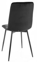 Stolička TOM VELVET, poťah: látka BLUVEL 19 čierna/kov - čierna mat.- ilustračný obrázok Stolička TOM VELVET, poťah: látka BLUVEL 19 čierna/kov - čierna mat.- ilustračný obrázok