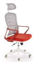 Kancel�rske kreslo VESUVIO 2, po�ah: l�tka �erven�/sie�ovina siv�/plast - ilustra�n� obr�zok