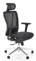 Kancelárske kreslo VIXEN, poťah: membránová látka čierna/pevný kovový rám + robustná chrómovaná kovová základňa - ilustračný obrázok Kancelárske kreslo VIXEN, poťah: membránová látka čierna/pevný kovový rám + robustná chrómovaná kovová základňa - ilustračný obrázok