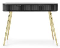 toaletn stolk ZORIA T103, farba: ierna / nohy - zlat