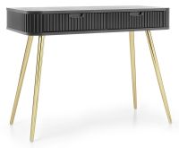 toaletn stolk ZORIA T103, farba: ierna / nohy - zlat
