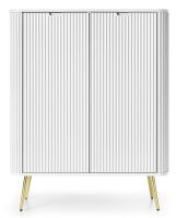 Komoda ZORIA K103, farba: biela / nohy - zlat
