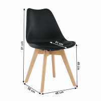 stolika BALI 2 NEW - rozmery, poah: ekokoa ierna/ / plast+drevo-buk, ilustran obrzok