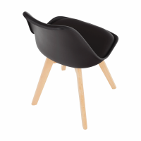 stolika BALI 2 NEW, poah: ekokoa tmavohned/plast+drevo - buk, ilustran obrzok