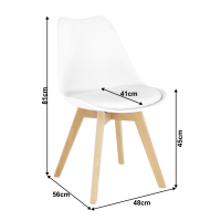 stolika BALI 2 NEW - rozmery, poah: poah: ekokoa biela/plast+drevo - buk, ilustran obrzok