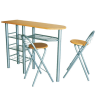 barov set BOXER 1+2, farba: MDF buk / kov - hlink 