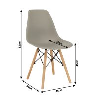 stolika CINKLA 3 NEW - rozmery, farba: drevo-buk/plast-tepl siv, ilustran obrzok