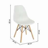 stolika CINKLA 3 NEW - rozmery, farba: drevo-buk/plast-biela, ilustran obrzok