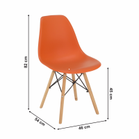 stolika CINKLA 3 NEW - rozmery, farba: drevo-buk/plast-oranov, ilustran obrzok