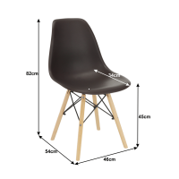 stolika CINKLA 3 NEW - rozmery, farba: drevo-buk/plast-tmavohned, ilustran obrzok