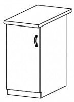 kuchynsk linka PROVANCE spodn skrinka D40 L, strana: av, farba korpusu: biela / dvierka: sosna Andersen, ilustran obrzok
