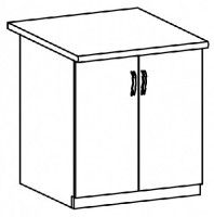 kuchynsk linka PROVANCE spodn skrinka D60, farba korpusu: biela / dvierka: sosna Andersen, ilustran obrzok 