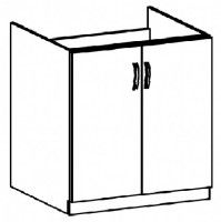 kuchynsk linka PROVANCE spodn drezov skrinka D80Z, farba korpusu: biela / dvierka: sosna Andersen, ilustran obrzok