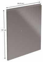 kuchynsk linka AURORA dvierka na umvaku 44,6x57 cm - rozmery, farba: dvierka siv lakovan extra vysok lesk HG, ilustran obrzok
