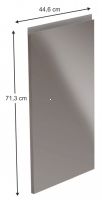 kuchynsk linka AURORA dvierka na umvaku 44,6x71,3 cm - rozmery, farba: dvierka siv lakovan extra vysok lesk HG, ilustran obrzok
