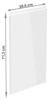 kuchynsk linka AURORA dvierka na umvaku 59,6x71,3 cm - rozmery, farba: dvierka biela lakovan extra vysok lesk HG, ilustran obrzok
