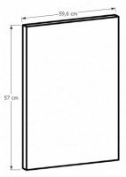 kuchynsk linka SICILIA dvierka na vstavan umvaku 59,6x57 cm - rozmery, ilustran obrzok
