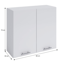 kuchynsk linka FABIANA W-80 - rozmery, farba: korpus biela/dvierka biela, ilustran obrzok