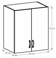 kuchynsk linka SICILIA skrinka horn G60 - rozmery, ilustran obrzok
