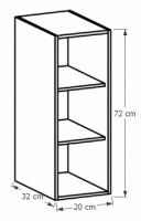 kuchynsk linka SICILIA skrinka horn W200 - rozmery, ilustran obrzok