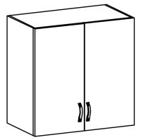 kuchynsk linka LAYLA G80 skrinka horn - perokresba, farba: korpus: biela / dvierka: siv mat, ilustran obrzok