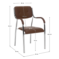 konferenn stolika ILHALM - rozmery, poah: ekokoa hned/kov - chrm, ilustran obrzok