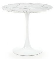 farba:  biela - mramorový efekt/kov s povrchovou úpravou - biela, jedálenský stôl DENVER - ilustračný obrázok
