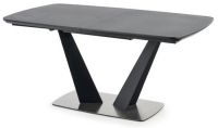 farba:  MDF lakovaná/sklo - tmavá sivá/kov s povrchovou úpravou - čierna, jedálenský stôl FANGOR - ilustračný obrázok