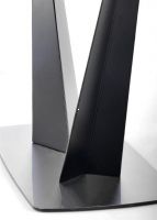 farba:  MDF lakovaná/sklo - tmavá sivá/kov s povrchovou úpravou - čierna, jedálenský stôl FANGOR - ilustračný obrázok