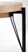 farba: dub prírodný/kov s povrchovou úpravou - čierna, stôl INFERNO - ilustračný obrázok